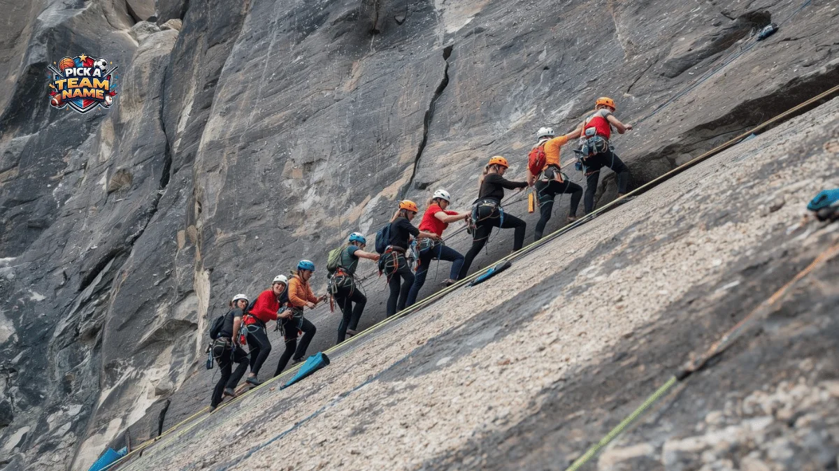 rock climbing team names