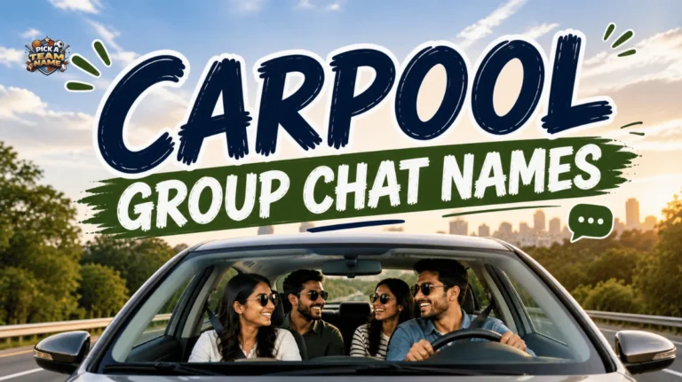 carpool group chat names