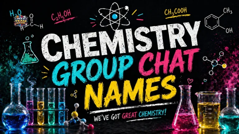 chemistry group chat names