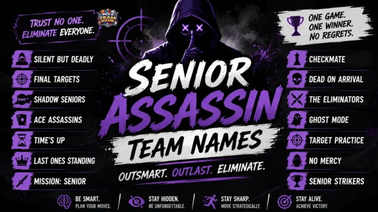 senior assassin team names