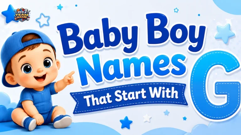 Baby Boy Names That Start With G